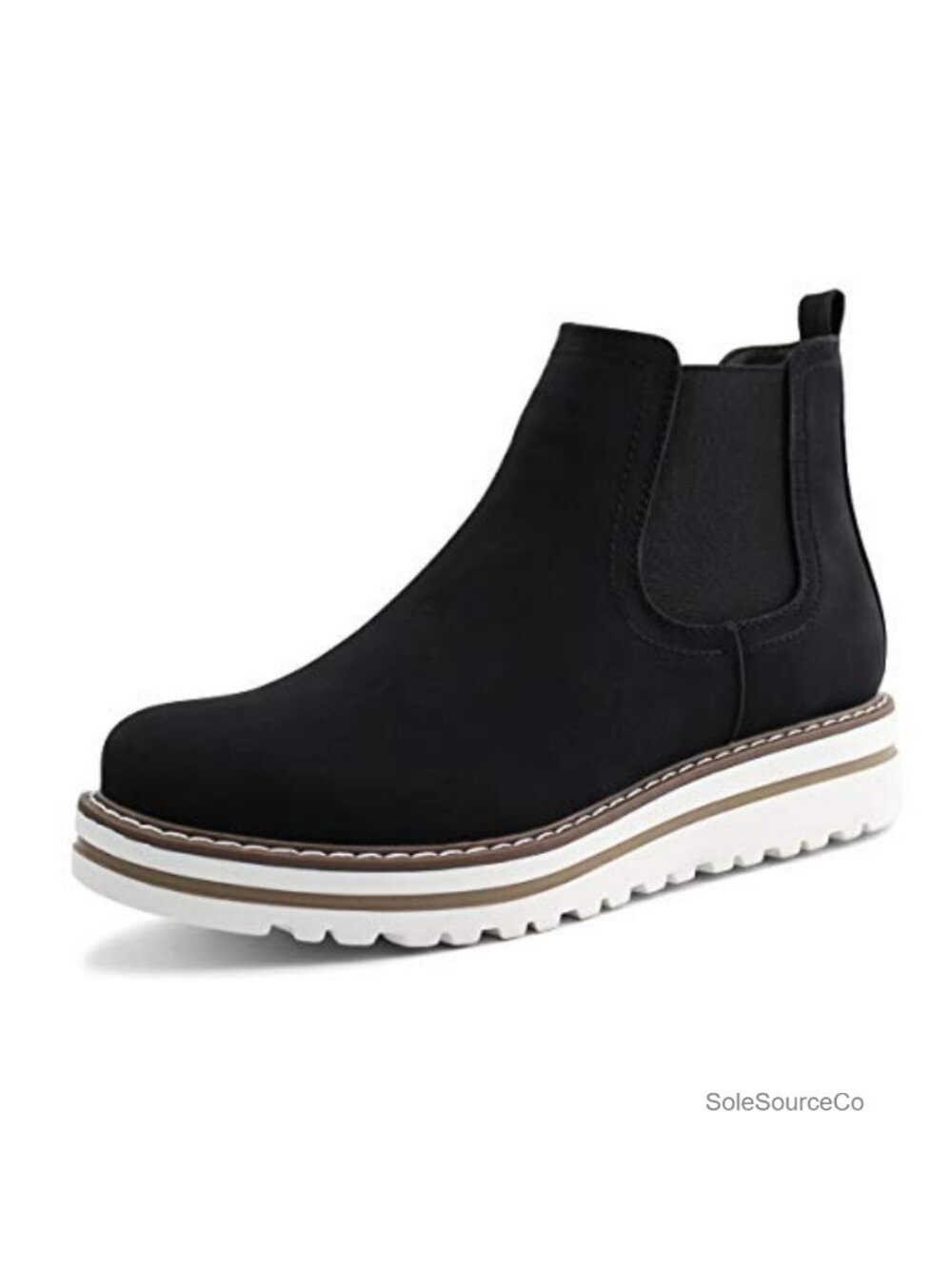 Women's Chelsea Ankle Boots Chunky Low Heel Round Toe Slip-On Booties